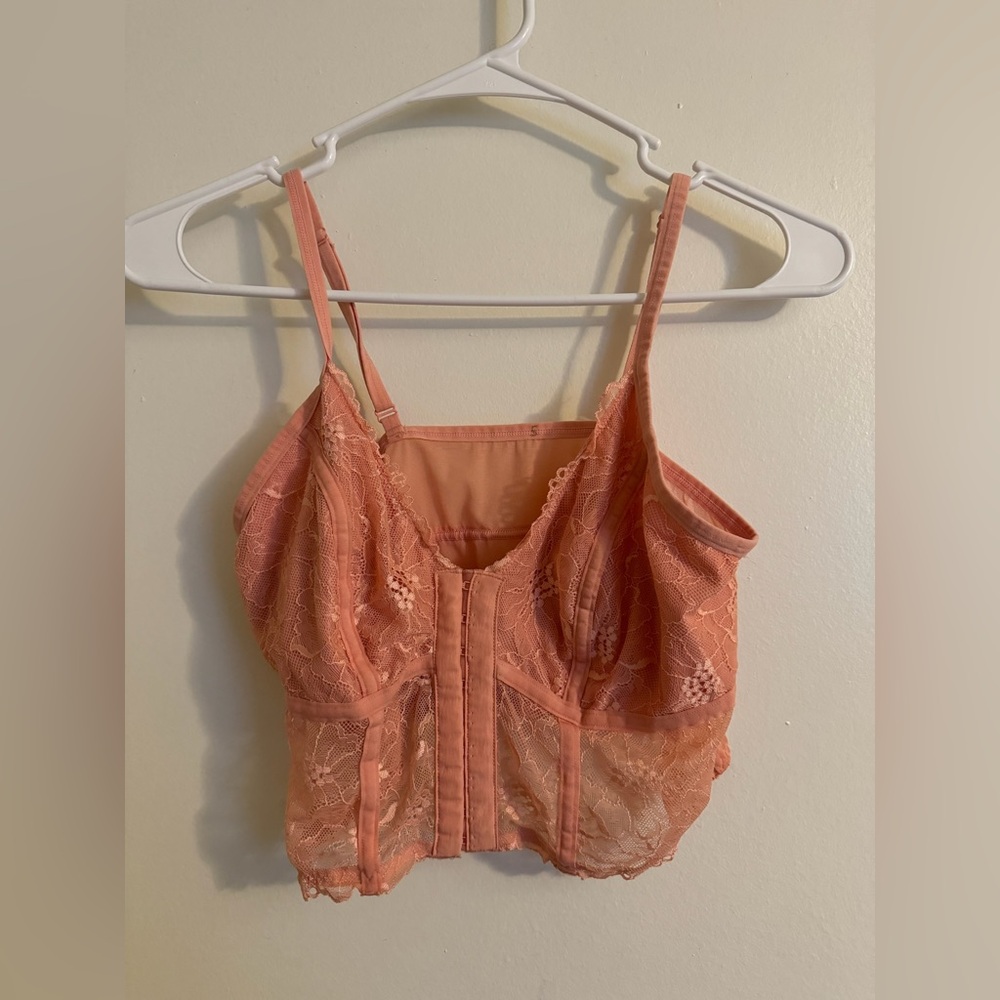 Pink Lace Corset Top